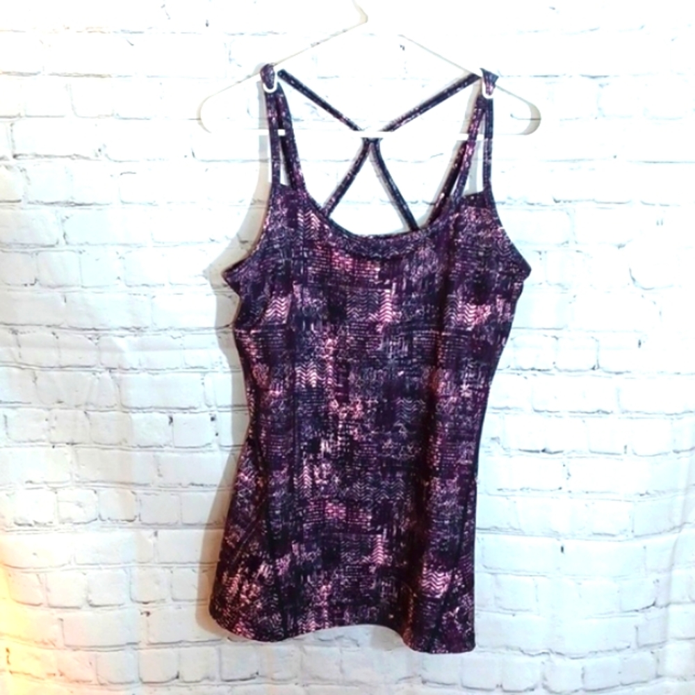 GAIAM Purple Pink Crop Top